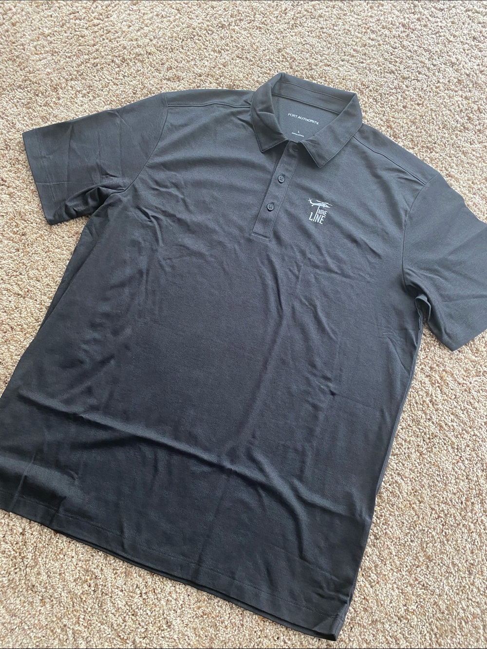 Nine Line Apparel Men’s Silicone Dropline Logo Polo (Black)